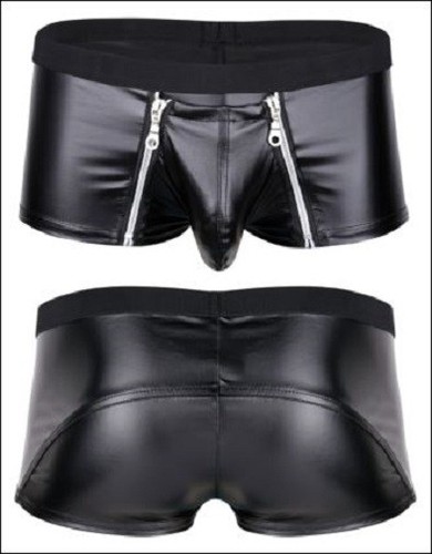 Boxer homme wetlook - boxer, noir
