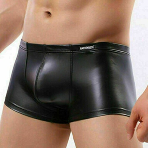 Hommes sexy simili cuir - simili, boxer